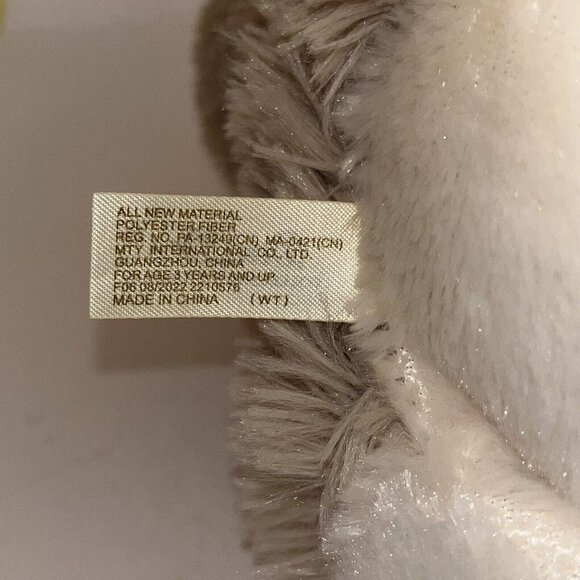 Dan Dee Bunny Rabbit Beige & Cream Stuffed Plush Animal Toy 14” Polka Dot Bow - Picture 8 of 12